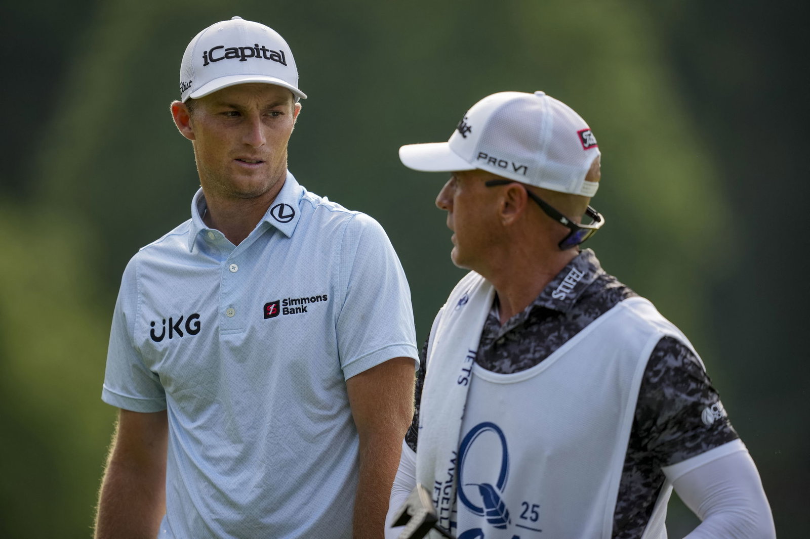 Zalatoris with his caddie 